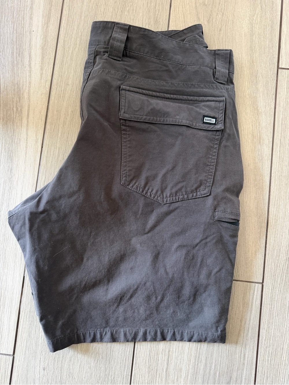 Men's Cargo Shorts in Dark Brown with Back Flap Pocket